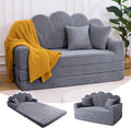 IRONCK Schlafsofa 2-Sitzer Sofa mit Schlaffunktion Boneless Sofa Bed aus Cord & Schaum, Sofabett 153 × 267 cm, Grau, Klappbar Schlafcouch