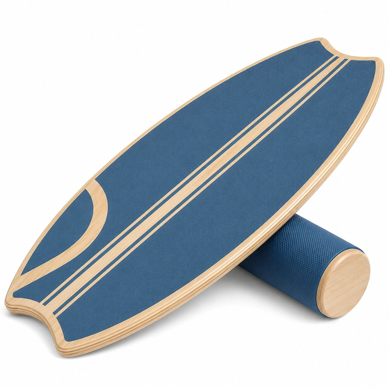 Balance Board aus Holz mit Blauer Rutschfester Oberfläche