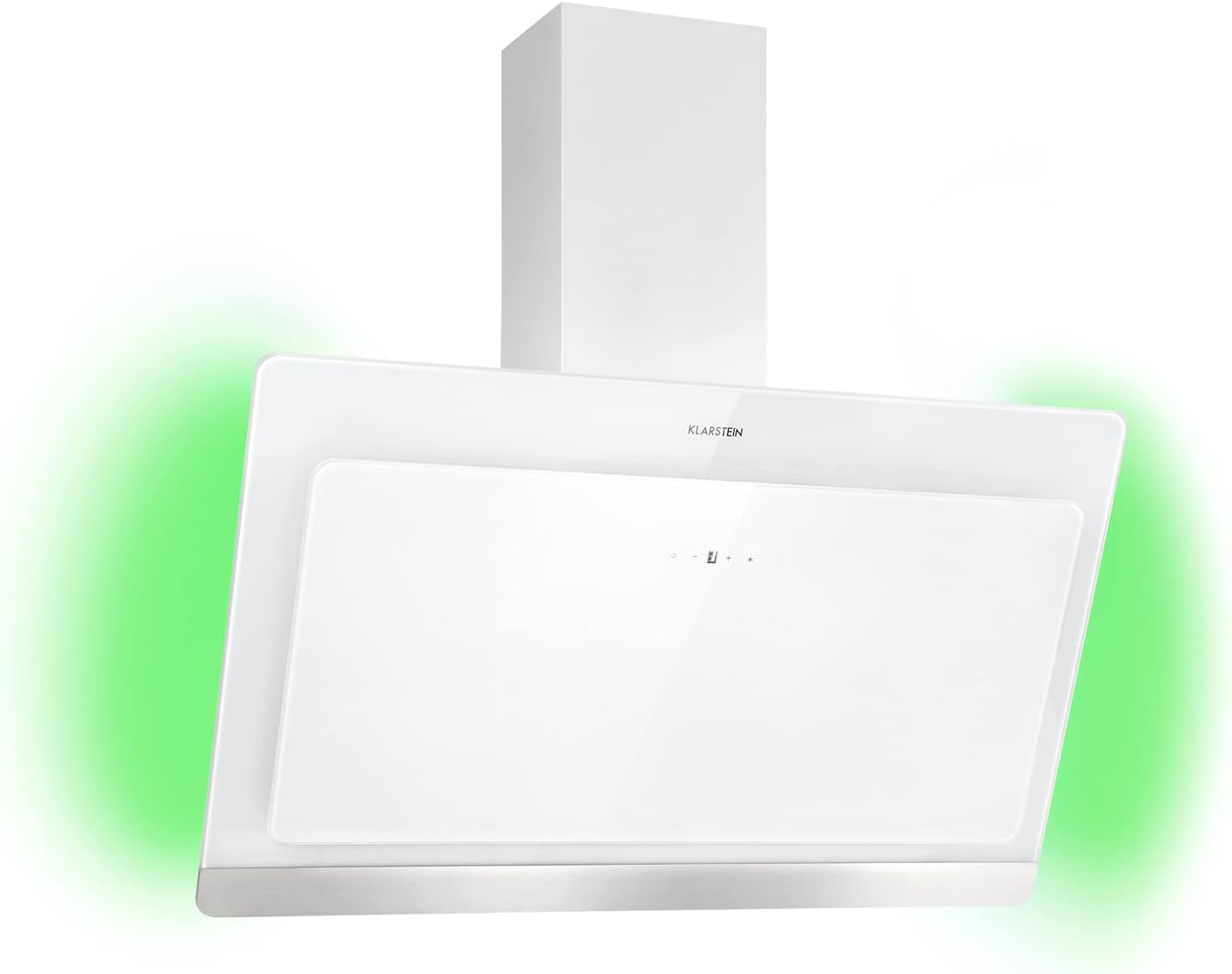 Klarstein Dunstabzugshaube 90 cm, Leise Dunstabzugshauben 90 cm, Abluft-Dunstabzugshaube, Abzugshaube mit Kohlektiv-Filter