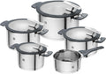 ZWILLING Simplify Kochtopf-Set 5-teilig, Grau, Integriertes Sieb, Induktion