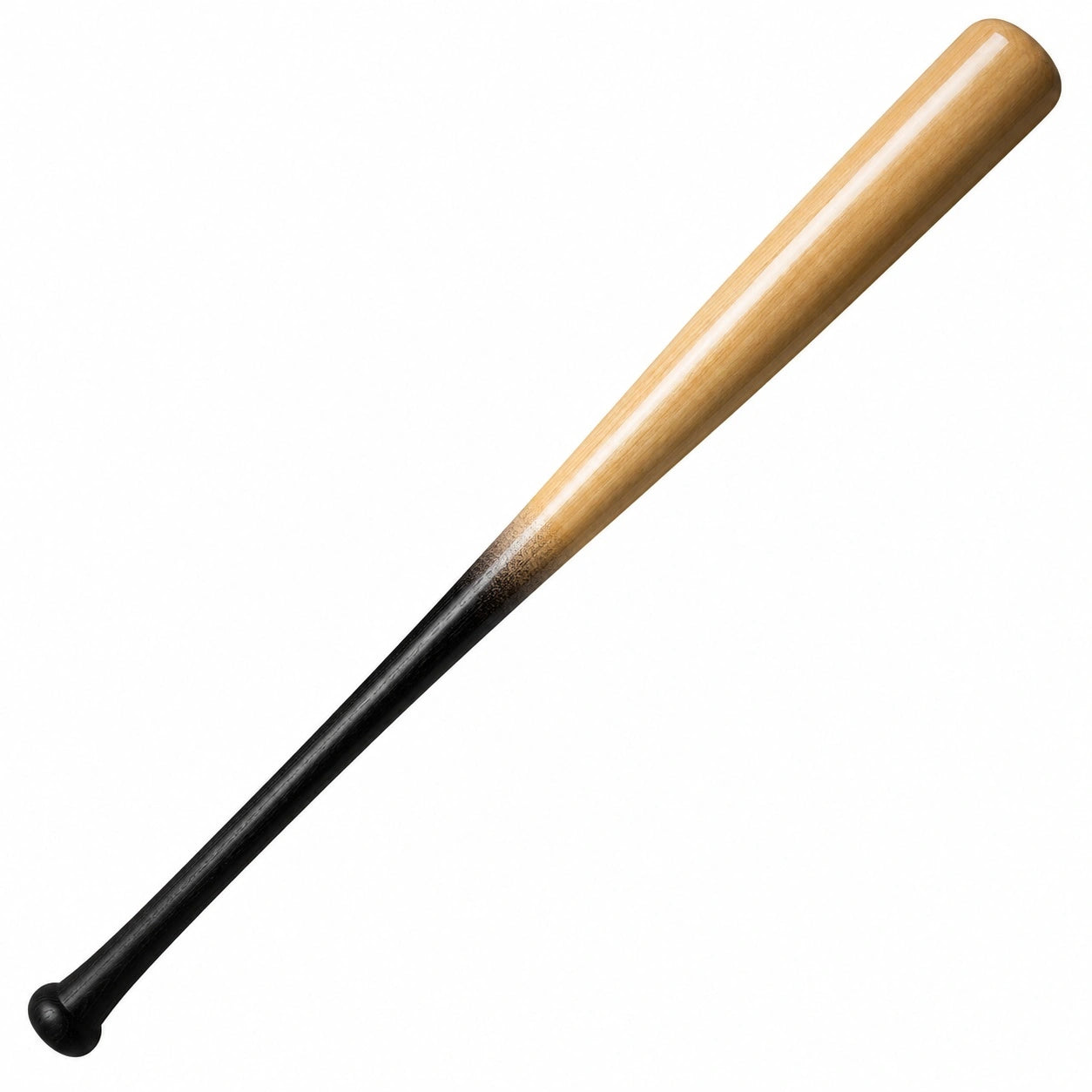Holz-Baseballschläger Schwarz/Natur, 85 cm