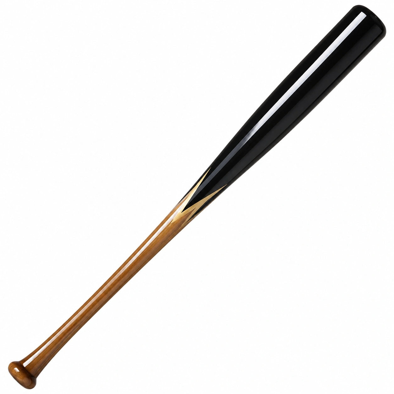 Baseballschläger Holz Schwarz/Braun 86 cm