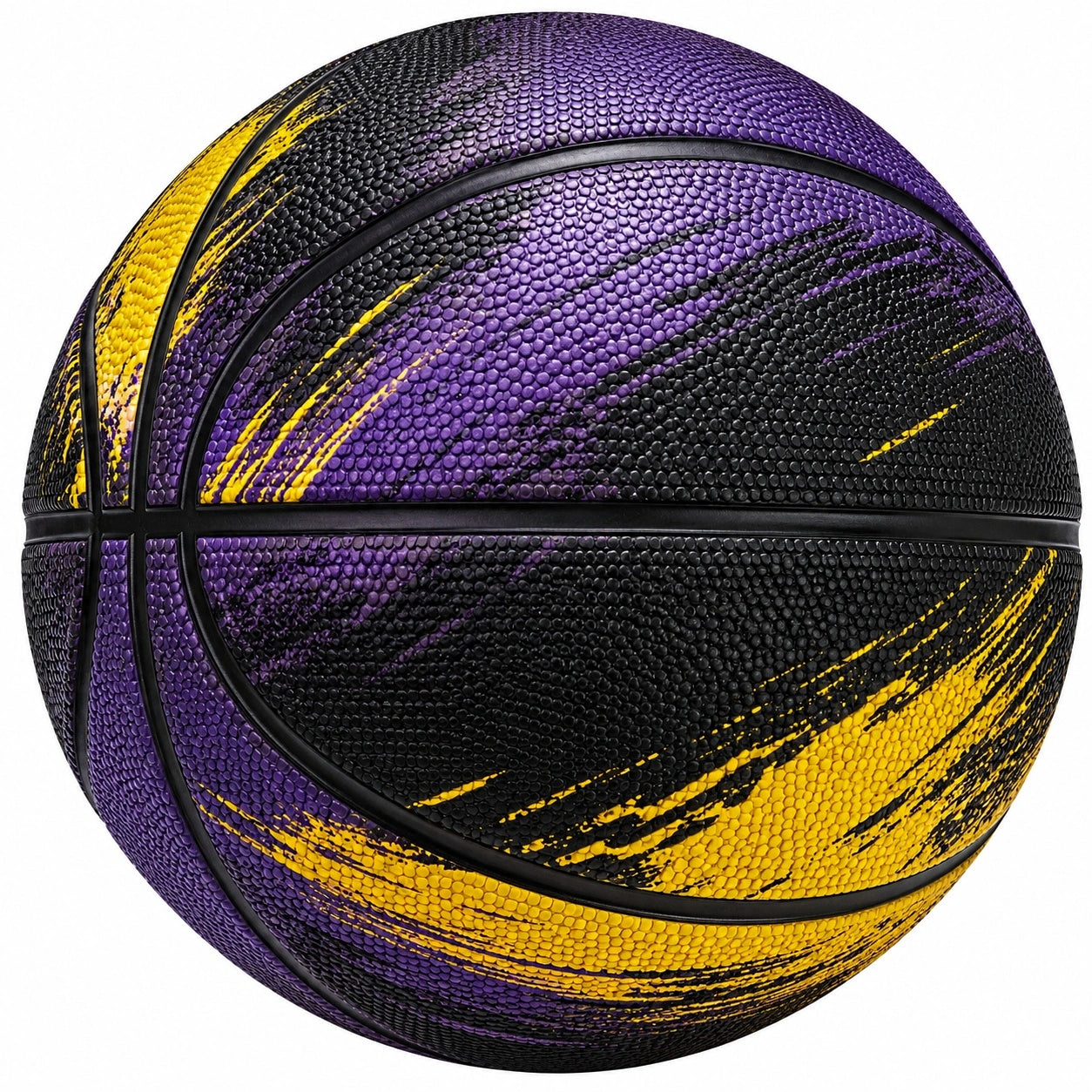 Outdoor Basketball Lila/Schwarz/Gelb für Erwachsene und Jugendliche