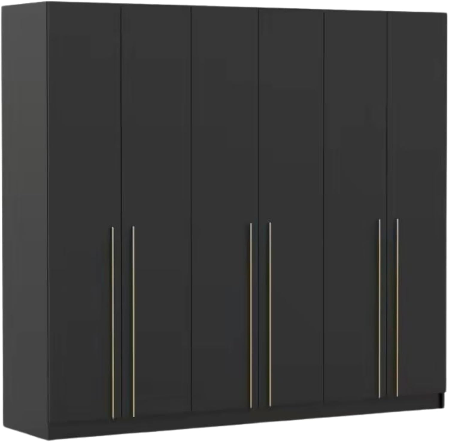 Fabryka Mebli Idźczak Kleiderschrank Drehtürenschrank, 6 Türen 57 × 230 × 210 cm, Laminat 16 mm mit ABS-Kante, Zwei Kleiderstangen Einlegeböden