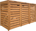 AXI Lex Mülltonnenbox Holz Braun, 240-720 l, Mülltonnenverkleidung mit Deckel für 3 Tonnen, Müllbox/Aufbewahrungsbox für Mülltonnen