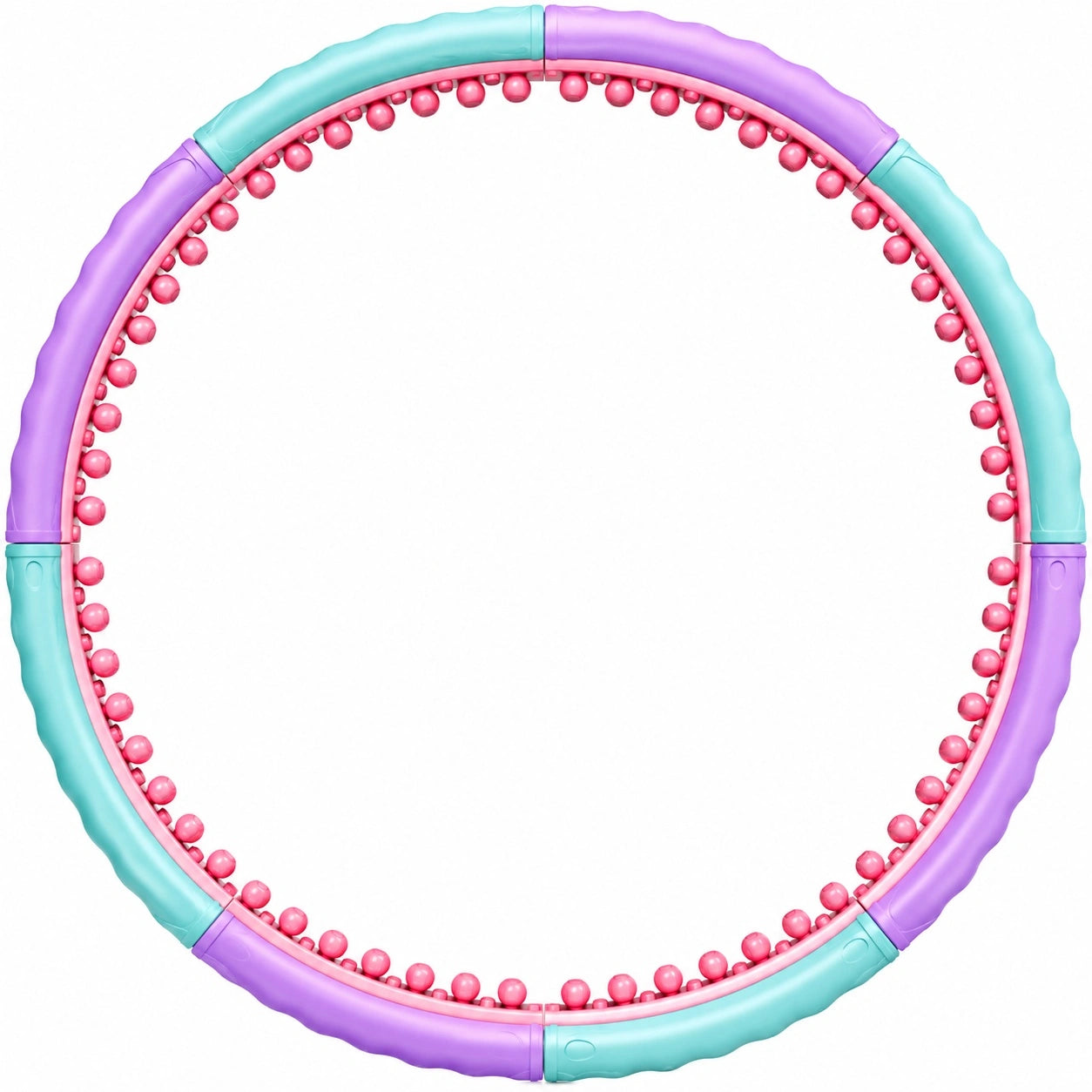 Massage-Hula-Hoop Reifen 95cm Lila/Hellblau/Pink