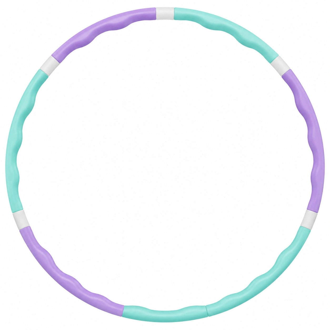Hula Hoop Fitnessreifen abnehmbar mit Wellenstruktur in Lila und Mintgrün