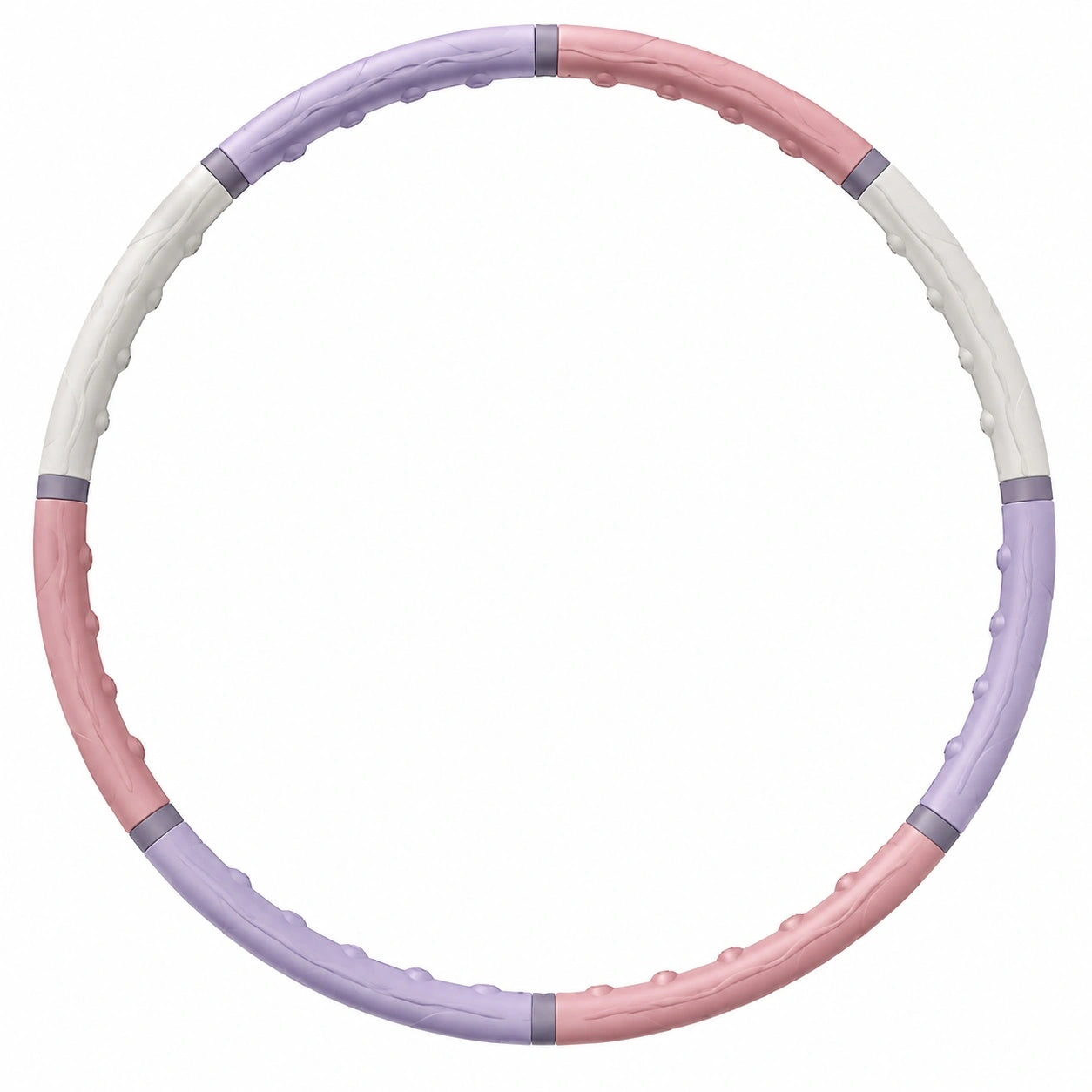 Hula Hoop Reifen mit Massage-Noppen 100 cm Pink/Lila/Weiß