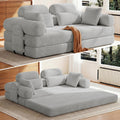 HOMRELEXA Schlafsofa 200 cm Breit, Boneless Couch, Bodensofa Bed mit Hohe Rückenlehne, Abnehmbare Integrierte Kopf- und Lendenstütze, 2 Zierkissen