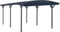 Aileenstore Design Carport London Aluminium Carports, Farbe wählen: Grau, wasserbeständig