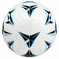 Weißer Fußball mit Blau-Schwarzem Muster