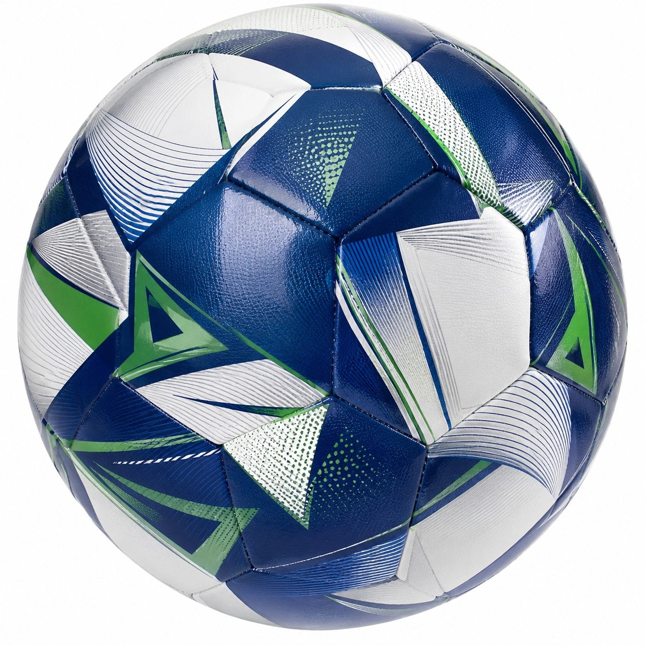 Fußball Trainingsball Größe 5 Blau/Weiß/Grün