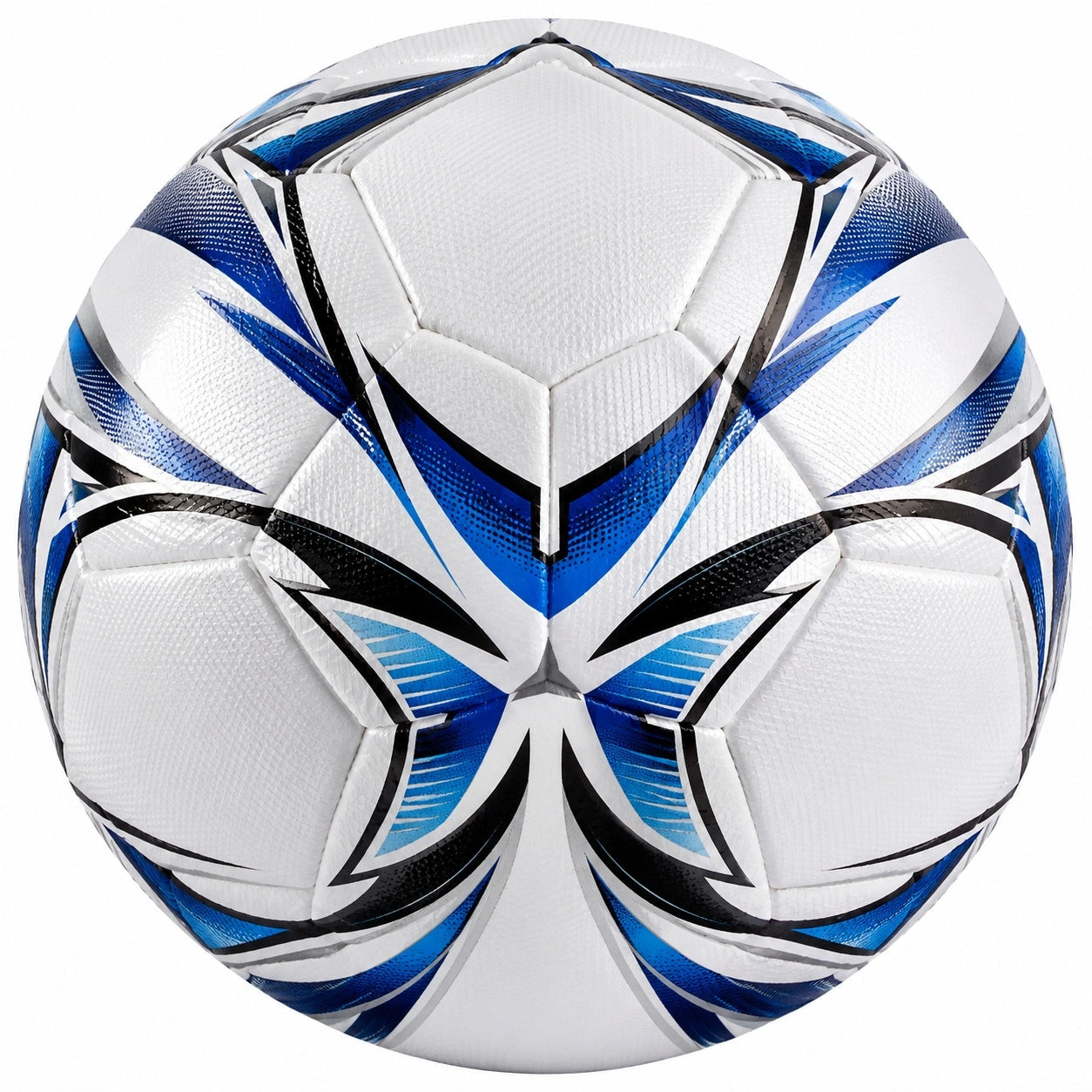 Fußball Trainingsball Weiß Blau Schwarz