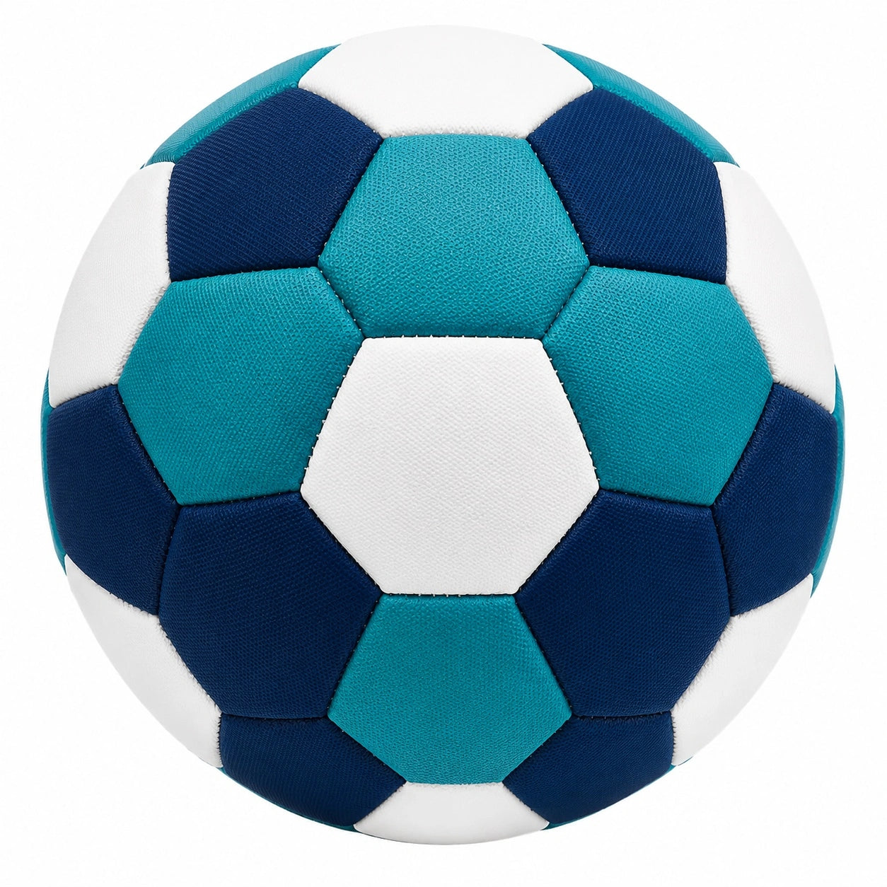 Fußball Trainingsball Größe 5 Blau/Weiß/Türkis