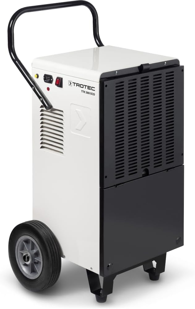 TROTEC Luftentfeuchter TTK 380 ECO, Leistung 80 l/Tag, Fläche 400 m2 / 1000 m3, Für große Räume