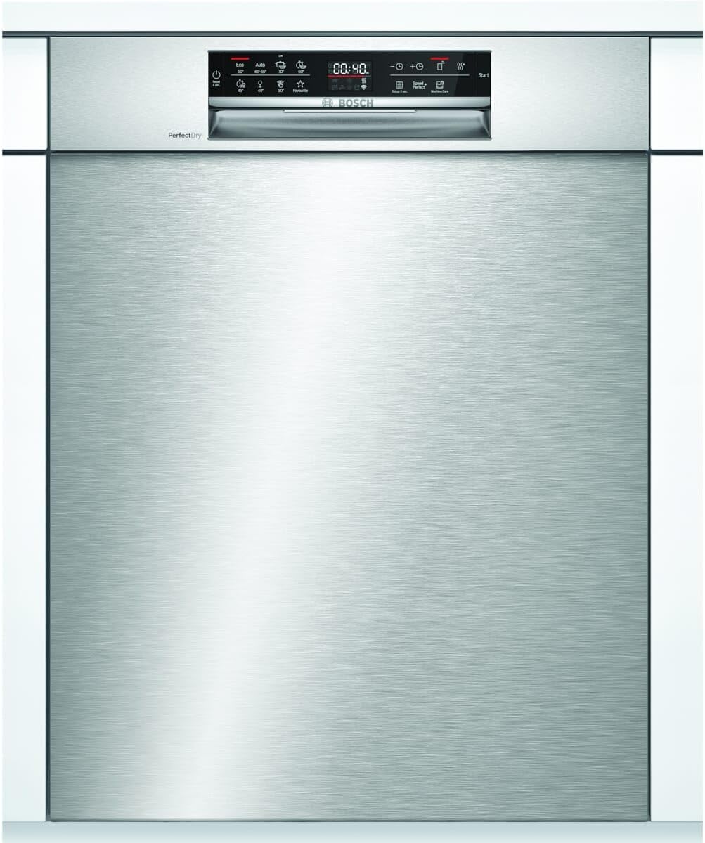Bosch SMU6ZCS49E Serie 6 Unterbau-Geschirrspüler/C / 60 cm/Edelstahl / 75 kWh/100 Zyklen / 14 MGD/SuperSilence/EmotionLight/VarioSchublade/Home