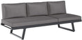 OUTLIV. Gartenloungesofa Lucca, 200 × 71 × 76 cm, Aluminium, Olefin, Wetterfest, Mit Verstellbarer Sitzfläche, Anthrazit