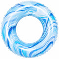 Aufblasbarer Schwimmring für Erwachsene - Blau-Weiße Muster