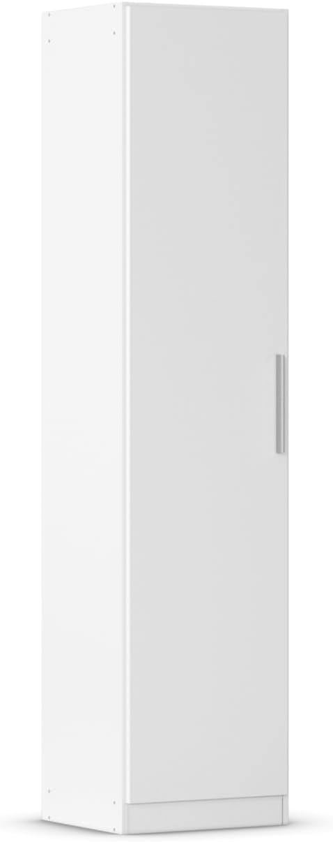 Rauch Möbel MINOSA, Breite 47 cm, Farbe Weiß, Garderobenschrank für Flur, Eingangsbereich, Kleidung 1-türig, Mit 1 Kleiderstange und 1 Einlegeboden