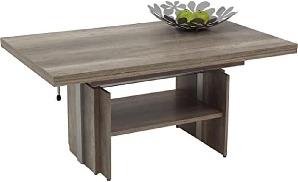 Hela Tische, Ausziehbar 110-177 cm, Höhenverstellbar mit Lift 53-69 cm, Couchtisch Wohnzimmertisch Jerome, Holzwerkstoff melaminbeschichtet