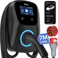 Tera Smart EV Ladegerät Typ 2 Wallbox mit APP 11 kW 16A 400 V CE&TÜV mit Wlan & Bluetooth 7m Ladekabel mit Ladegerätehalter Heim Wallbox CEE 3-Phasen