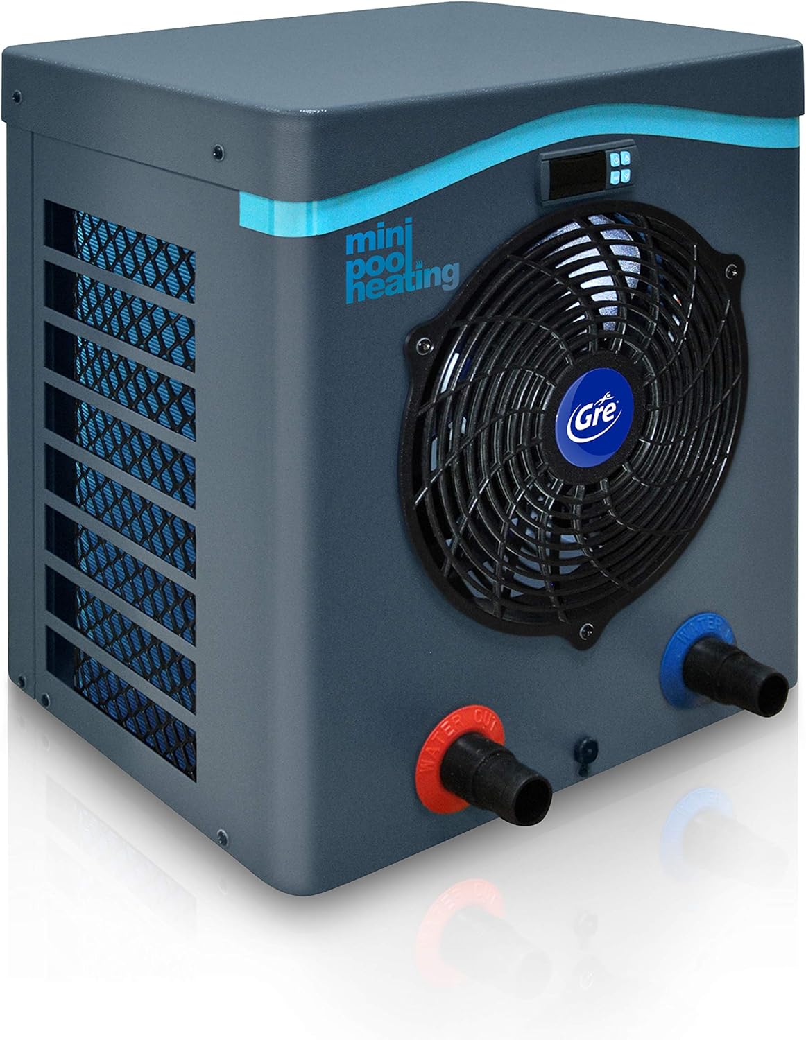 Gre HPM30, Farbe Grau, Mini-Wärmepumpe für Aufstellpools bis zu 30 m3, Heizsystem für Aufstellpools