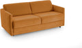 ATLANTIC home collection Schlafsofa Limone, 193 × 93 × 90 cm, Gepolstert, Safran, Dauerschläfer mit 140/200 Liegefläche, BxTxH