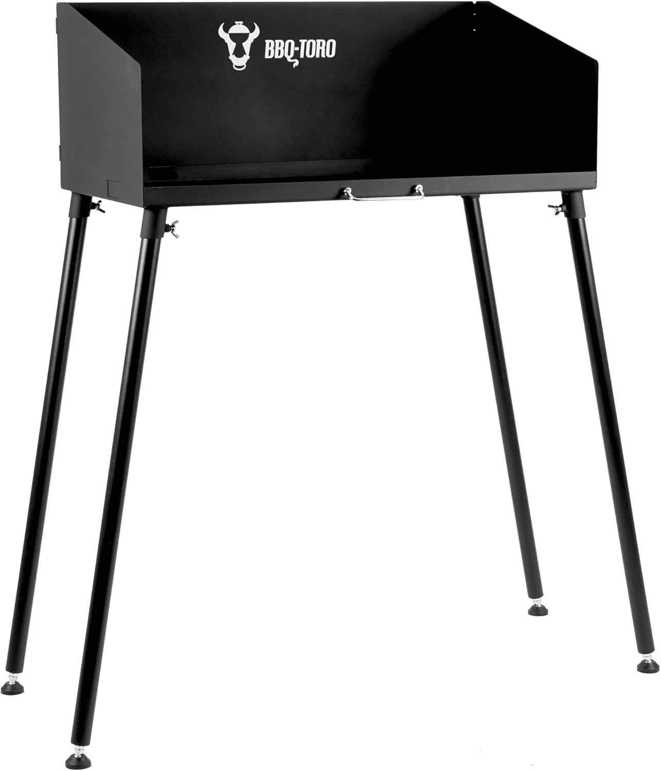 BBQ-Toro Dutch Oven Tisch, 75 × 40 cm, Schwarz, Stahltisch für Bräter und Grillzubehör, Grilltisch mit Einstellbaren Füßen