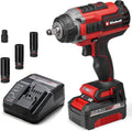 Einhell Professional Akku-Schlagschrauber IMPAXXO 18/450, Inkl. 4 Ah Akku, Nuss-Set, 1 × 4,0 Ah, 18 V, Ladegerät, Power X-Change, 450 Nm, Brushless
