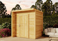 Alpholz Gartenhaus Bratek aus Massiv-Holz, Gerätehaus mit 19 mm Wandstärke, Geräteschuppen Größe: 202 × 168 cm, Flachdach
