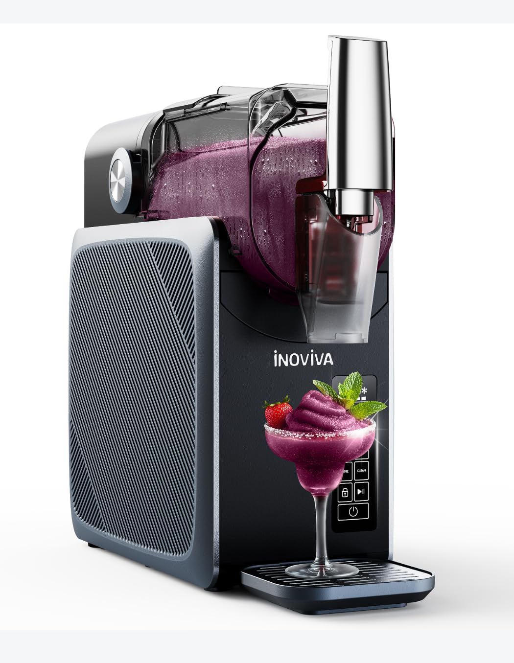 INOVIVA Slush Maschine 2.6 l, Slushie für Zuhause mit Selbstreinigung, Kein Eis erforderlich, 5 voreingestellte Modi, Frappés & Gefrorene Cocktails