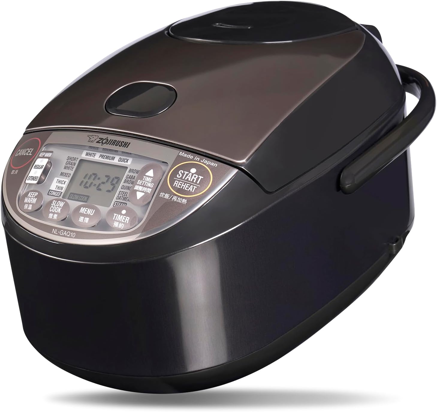 ZOJIRUSHI Premium Reiskocher NL-GAQ10, Inkl. Messbecher, 1,0 Liter, Mit Warmhaltefunktion, Reislöffel und Dämpfeinsatz, Mit europäischem Netzkabel
