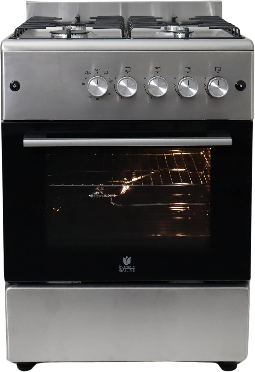 Gasline Gasherd SHGG6060FGIX Edehlstahl 60 cm Gasbackofen mit Thermostat und Umluft