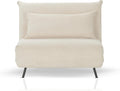 KHG Schlafsessel Beige, Inkl. Nierenkissen, Liegefläche ca. 193 × 108 cm, Sitzhöhe 42 cm, Cordstoff, Relax- und Schlaffunktion, Modernes Design
