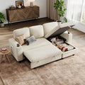 LINSY HOME Schlafsofa Ausziehbarer Couch, Ecksofa mit Schlaffunktion, Stauraum