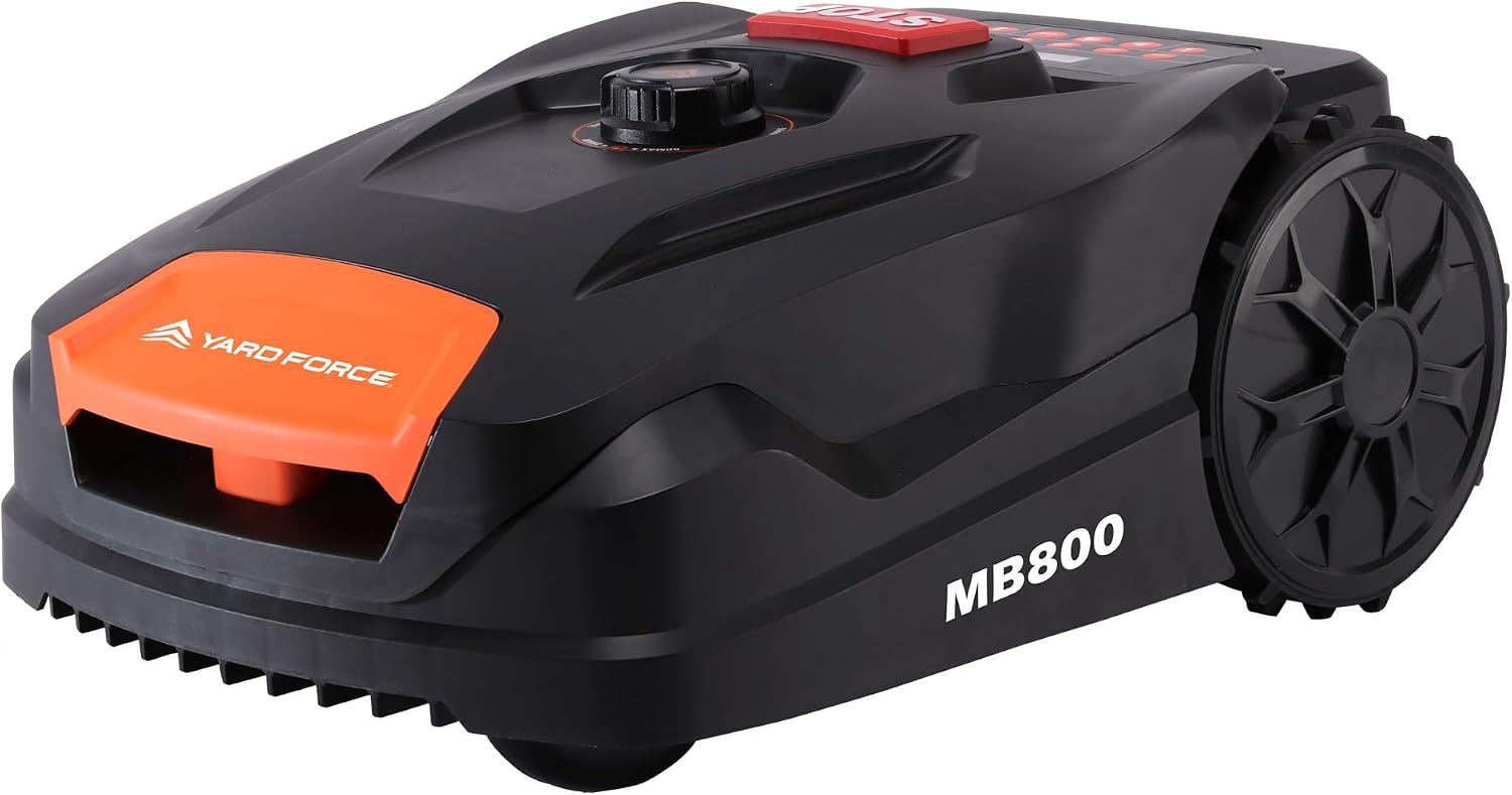 YARD FORCE Mähroboter, 'MB800', bürstenlosem, App-Steuerung, App-/WLAN-Steuerung, bürstenloser Motor, Schwarz/Orange, leistungsstarkem Motor