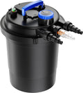 Wiltec CPF-250 Druckteichfilter 10.000 l/h / 11 W UVC Einheit, Teichdruckfilter für Teiche bis 10.000 Liter