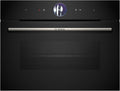 Bosch CSG7361B1, 60 × 45 cm, 1 l Wassertank, Schwarz, Selbstreinigung, Smarter Serie 8 Einbau-Kompaktdampfbackofen, Made in Germany, Air Fry