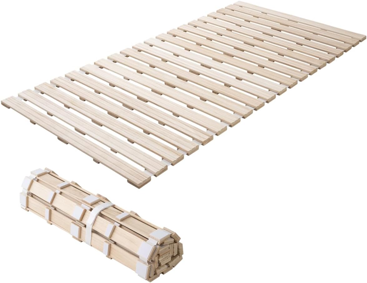 EMOOR Rolllatten Futonbett Einzel Größe, 100 × 200 cm, Franco-ROLL für Japanische Boden-Futon-Matratze