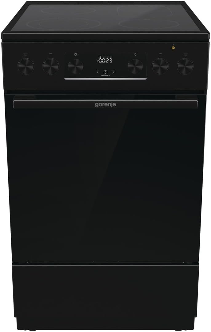 Gorenje GECS5C70BPA Elektro-Standherd mit Glaskeramik-Kochfeld /50 cm/70
