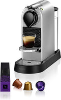 NESPRESSO KRUPS CitiZ Silber Original Kapselmaschine, Kaffeemaschine XN741B, 25 Sek. Aufheizzeit, 2 Tassengrößen, Einfache Bedienung, 19 Bar Druck