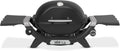 Weber Q 1200N Gasgrill mit Seitentischen, Porzellanemaillierte Grillroste aus Gusseisen, 1290 cm2 Grillfläche, Midnight Black