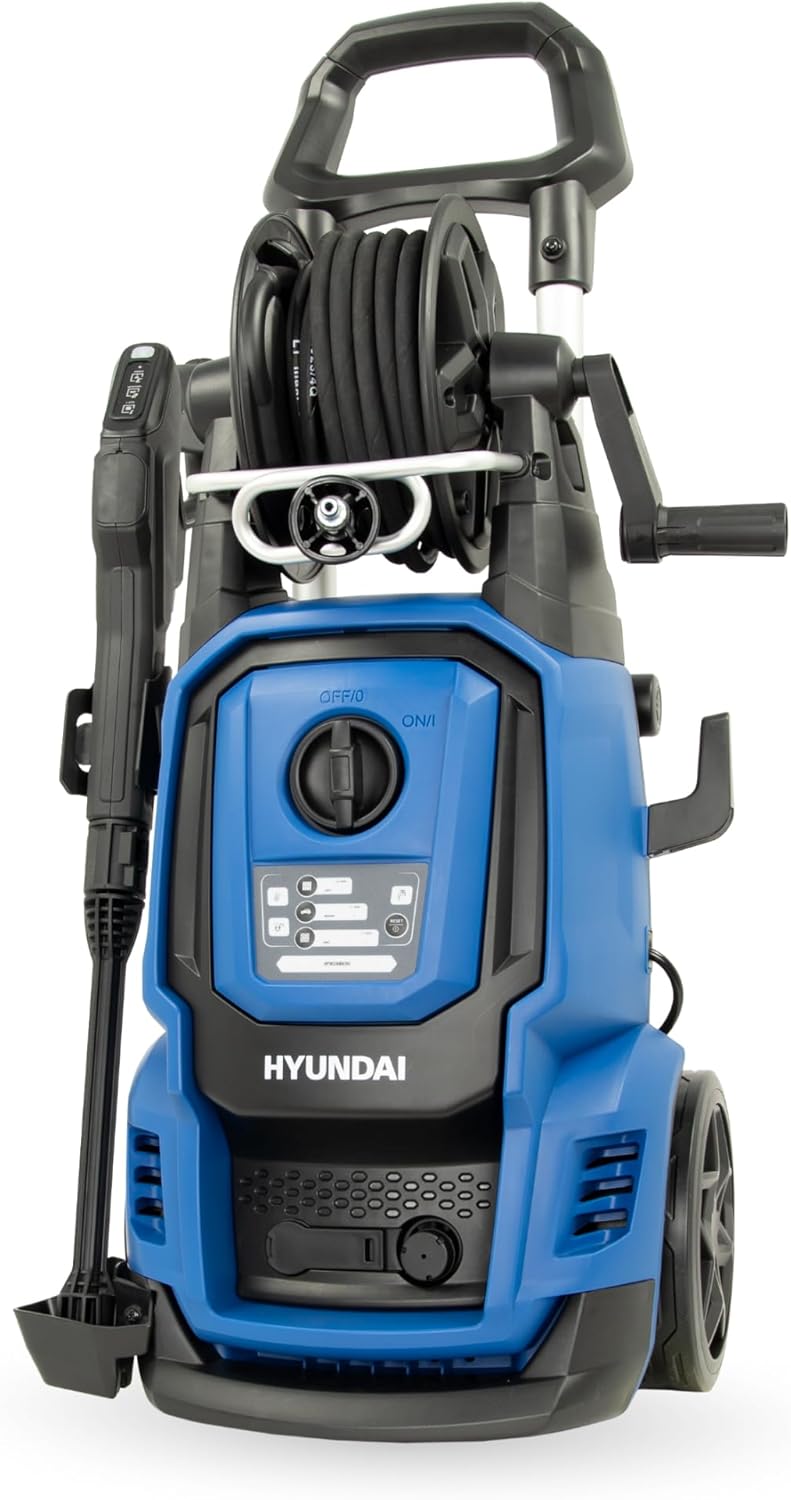 HYUNDAI Hochdruckreiniger HPW2400CRE, 450 l/h, 2400 W, Verdreh-sicherer 10m Schlauch, Max. 195 bar, EL.-Control, Verstellbare Düse
