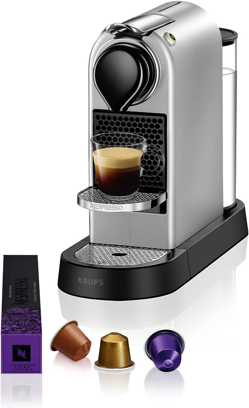 Nespresso Krups YY4118FD Kaffeemaschine, Citiz Silber, Silber/Schwarz