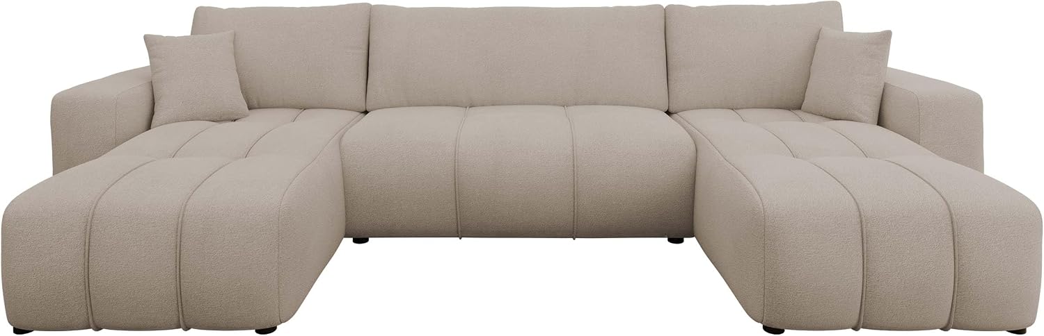 Mirjan24 Sofa Wohnlandschaft Furyn , Eckcouch (Velo 623), Ecksofa mit Schlaffunktion und Bettkasten, U-Form Couch, symmetrisches Polstersofa