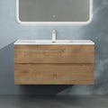 Doporro Badmöbel-Set Waschbecken-Unterschrank Badezimmer Waschtisch mit Unterschrank BTH: 80 × 48 × 50 cm in Kerneiche inkl.