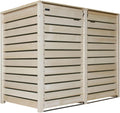 Lukadria Mülltonnenbox Mülltonnenverkleidung Mülltonnenbox, 240L Natur mit Rückwand Hamburg, H 115, 5 cm x B 141 cm x T 81 cm, 120 L