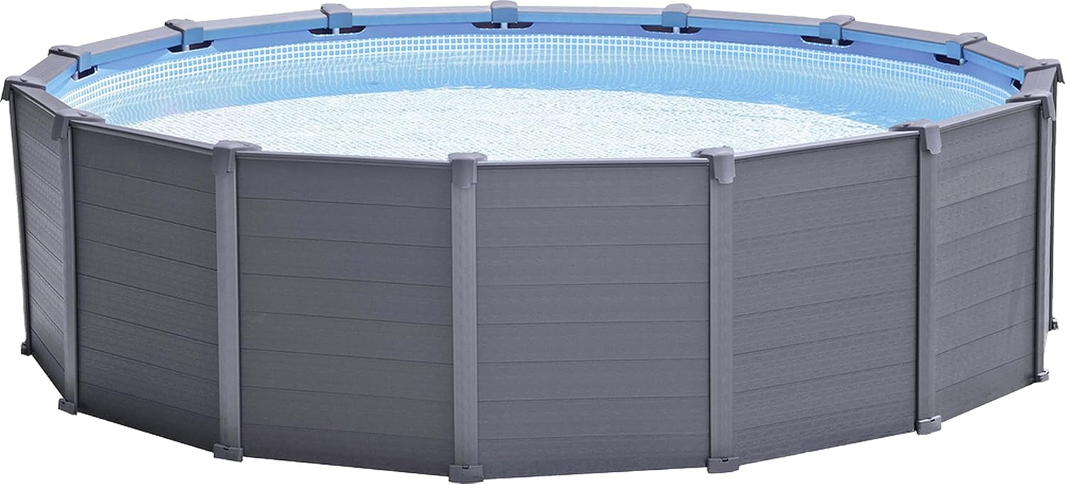 Intex Schwimmbad Ø 478 × 124 cm Gestellbecken Set Graphit