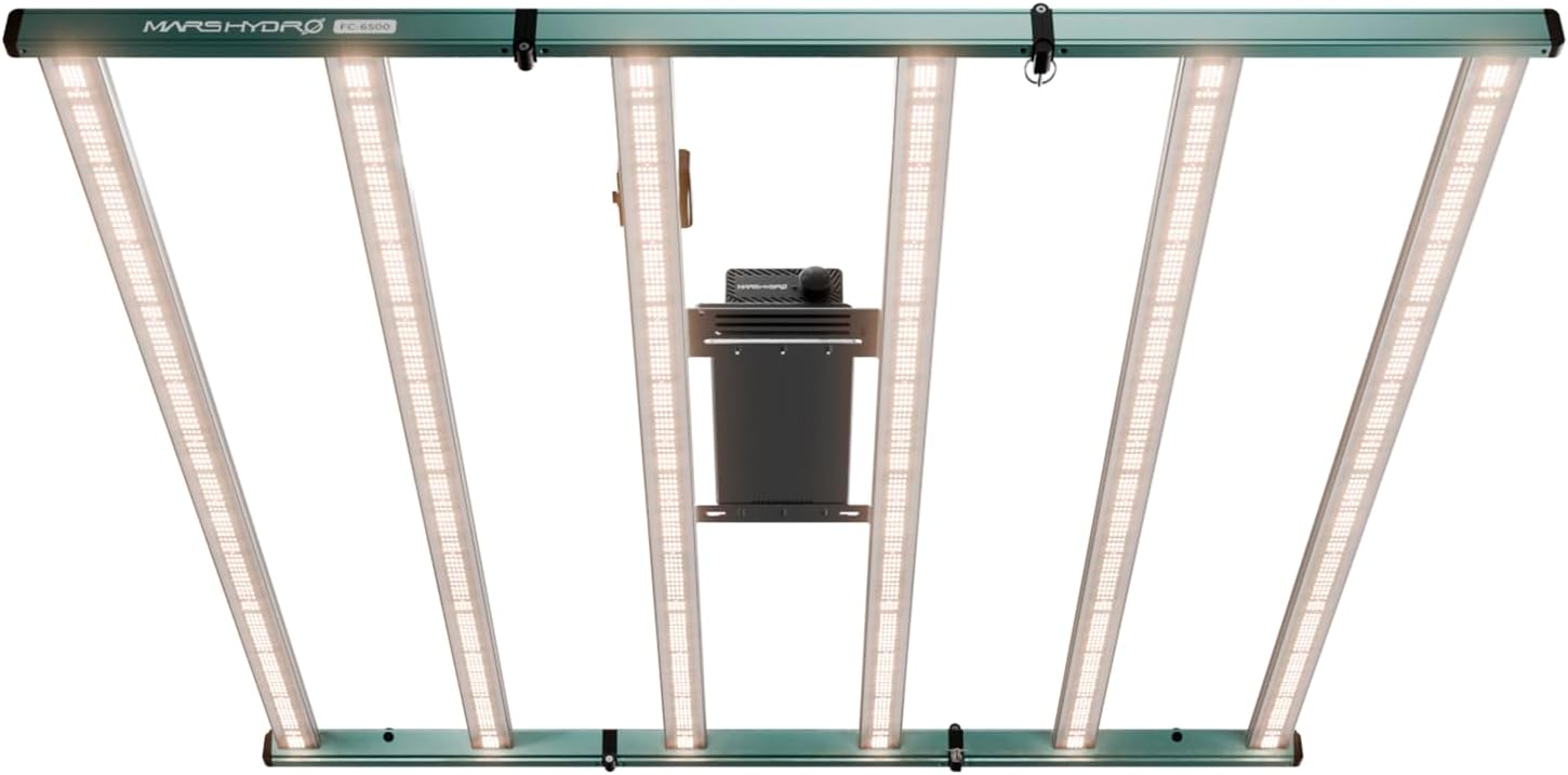Mars Hydro FC-6500 730 W Pflanzenlampe Led Vollspektrum für Indoor-Pflanzen, Max. Bereich 150 × 150 CM, Osram660nm CSSRM6.24,2.85 μmol/J PPE