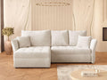 GRAINGOLD Lino Ecksofa mit Schlaffunktion und Bettfunktion, 270 × 172 cm, L-Form Sofa, Schlafcouch für Wohnzimmer, Chenille-Stoff, 3-Sitzer Eckcouch